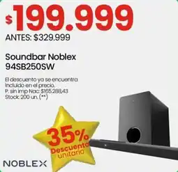 Changomas Noblex soundbar oferta