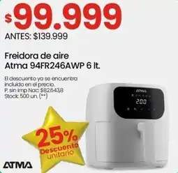 Changomas ATMA freidora de aire 6 L oferta