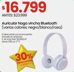 Changomas Noga auricular vincha bluetooth oferta