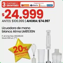 Changomas ATMA licuadora de mano oferta