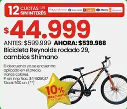 Changomas Reynolds Bicicleta rodado 29 oferta