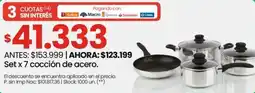 Changomas Set x7 cocción de acero oferta
