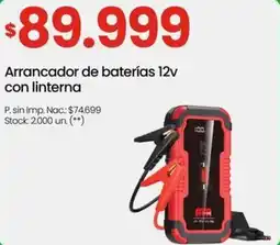 Changomas Arrancador de baterías 12v con linterna oferta