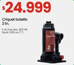 Changomas Criquet botella 2 tn oferta