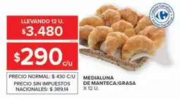 Carrefour Medialuna de Manteca/grasa oferta