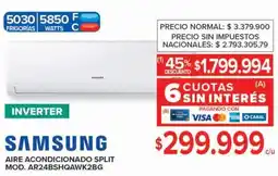 Carrefour Samsung aire acondicionador split oferta