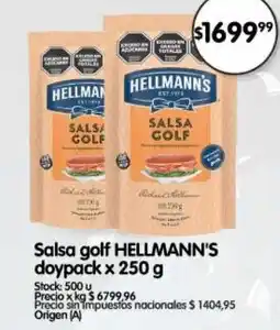 Supermercados Buenos Días Hellmann's salsa golf oferta