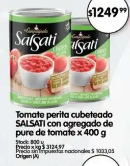 Supermercados Buenos Días Salsati tomate perita cubeteado oferta