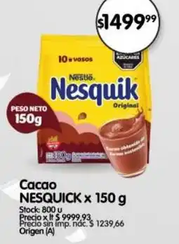 Supermercados Buenos Días Nesquick cacao oferta