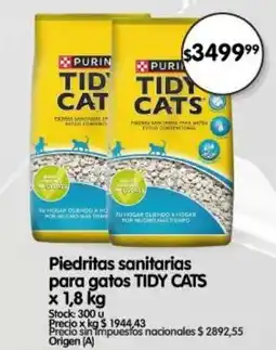 Supermercados Buenos Días Tidy Cats piedritas sanitarias para gatos oferta