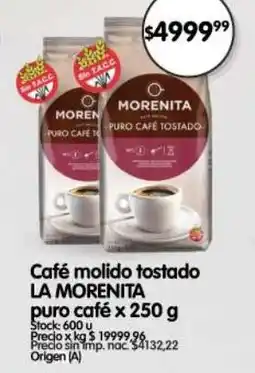 Supermercados Buenos Días La Morenita café molido tostado oferta