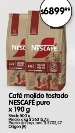 Supermercados Buenos Días Nescafé café molido tostado oferta