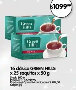 Supermercados Buenos Días Green Hills té clásico oferta