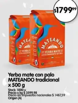 Supermercados Buenos Días Mateando yerba mate con palo oferta