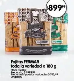 Supermercados Buenos Días Fermar fajitas oferta