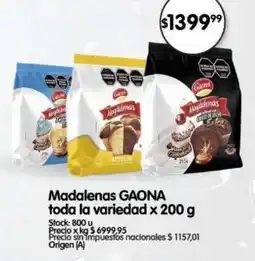 Supermercados Buenos Días Gaona madalenas oferta