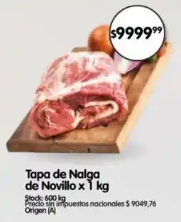 Supermercados Buenos Días Tapa de nalga de novillo oferta