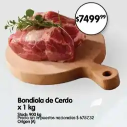 Supermercados Buenos Días Bondiola de cerdo oferta
