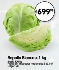 Supermercados Buenos Días Repollo blanco oferta