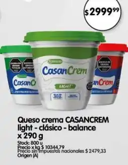 Supermercados Buenos Días Casancrem queso crema oferta