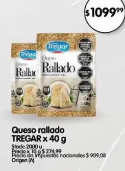 Supermercados Buenos Días Tregar queso rallado oferta