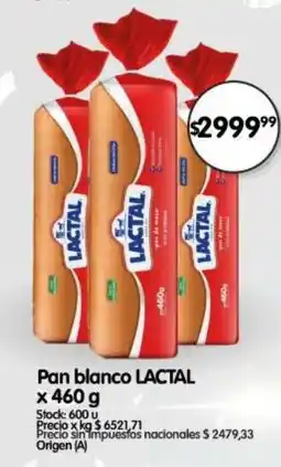 Supermercados Buenos Días Lactal pan blanco oferta