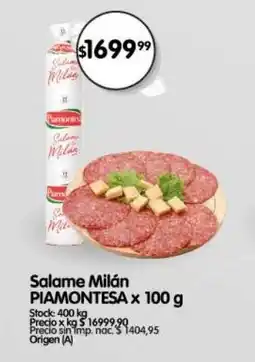 Supermercados Buenos Días Piamontesa salame milán oferta