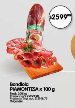 Supermercados Buenos Días Piamontesa bandiola oferta
