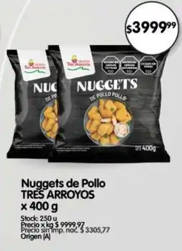 Supermercados Buenos Días Tres Arroyos nuggets de pollo oferta