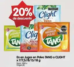 Supermercados Buenos Días En en jugos en polvo tang o clight oferta