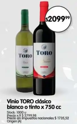 Supermercados Buenos Días Toro vinio clasico oferta