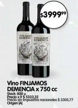 Supermercados Buenos Días Finjamos Demencia vino oferta