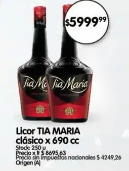Supermercados Buenos Días Tia Maria licor clasico oferta