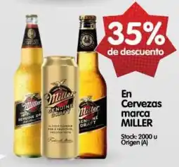 Supermercados Buenos Días Miller cerveza oferta
