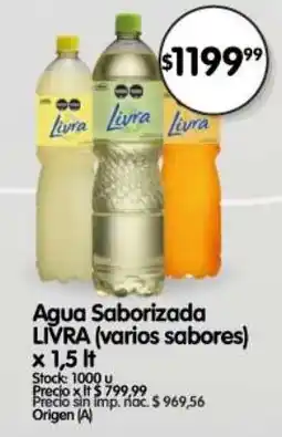 Supermercados Buenos Días Livra agua saborizada oferta