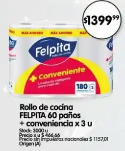 Supermercados Buenos Días Felpita rollo de cocina + conveniencia oferta