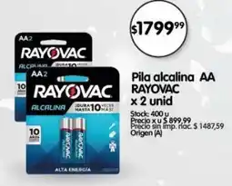 Supermercados Buenos Días Rayovac pila alcalina AA oferta