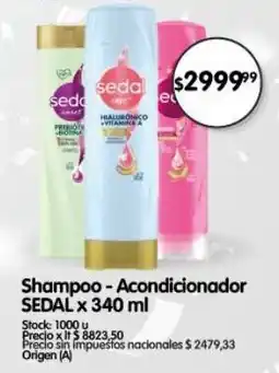 Supermercados Buenos Días Sedal shampoo-acondicionador oferta