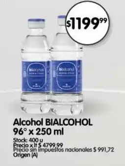 Supermercados Buenos Días Bialcohol alcohol 96° oferta