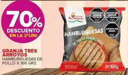 Carrefour Granja tres arroyos hamburguesas de pollo oferta