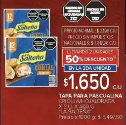 Carrefour La saltena tapa para pascualina criolla hojaldrada oferta