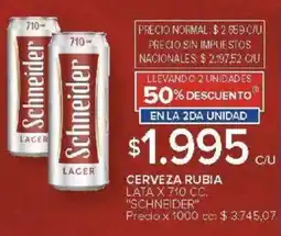 Carrefour Schneider cerveza rubia lata oferta
