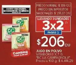 Carrefour Bc la campagnola jugo en polvo v/sabores oferta