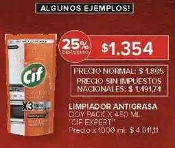 Carrefour Cif expert limpiador antigrasa doy pack oferta