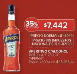 Carrefour Aperol aperitivo c/alcohol botella oferta