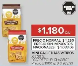 Carrefour Carrefour classic mini galletitas v/tipos oferta