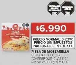 Carrefour Carrefour classic pizza ala piedra condelade mozzarella oferta