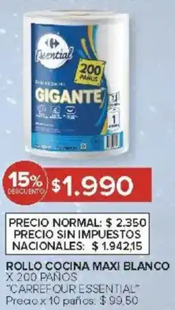 Carrefour Carrefour essential rollo cocina maxi blanco oferta