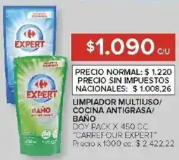 Carrefour Carrefour expert limpiador multiuso/ cocina antigrasa/ baño doy pack oferta