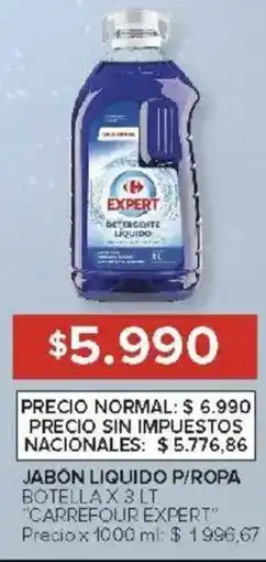 Carrefour Carrefour expert jabon liquido p/ropa botella oferta